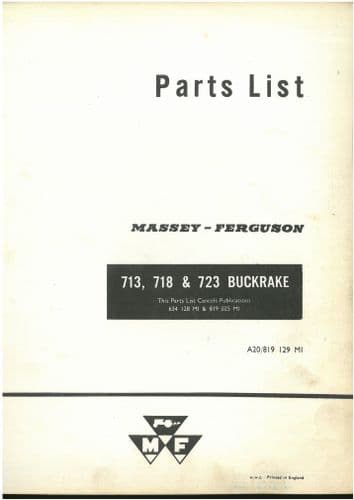 Massey Ferguson 760 Forager Parts Manual