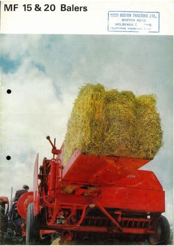 Massey Ferguson Baler MF15 MF20 Brochure - MF 15 20