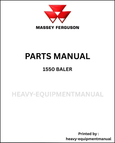 Massey Ferguson Baler MF1550 Parts Manual