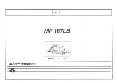 Massey Ferguson Baler MF187LB Parts Manual