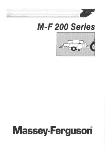 Massey Ferguson Baler MF220 MF224 MF228 Operators Manual - MF 220 224 228