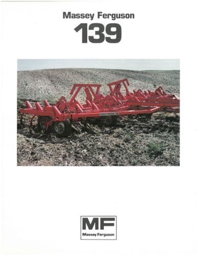 Massey Ferguson Chisel Plow Plough MF139 Brochure - MF 139