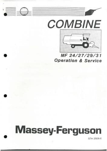 Massey Ferguson Combine MF24 MF27 MF29 MF31 Workshop Training Service Manual - MF 24 27 29 31