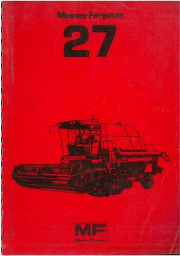 Massey Ferguson Combine MF27 Operators Manual - MF 27 - ORIGINAL