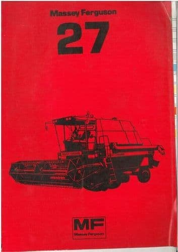 Massey Ferguson Combine MF27 Operators Manual - MF 27