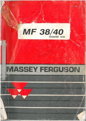 Massey Ferguson Combine MF38 & MF40 Parts Manual - MF 38 40