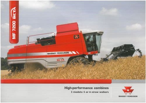 Massey Ferguson Combine MF7200 Beta MF7260 MF7270 MF7260AL MF7270AL Brochure - MF 7260 7270 AL