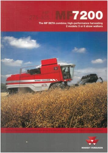 Massey Ferguson Combine MF7200 Beta MF7260 MF7270 MF7260AL MF7270AL Brochure --- MF 7260 7270 AL