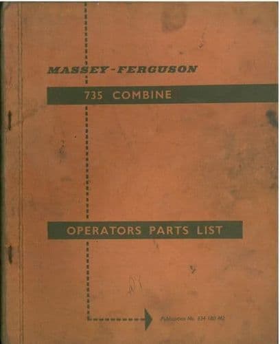 Massey Ferguson Combine MF735 Parts Manual - MF 735 - Bagger