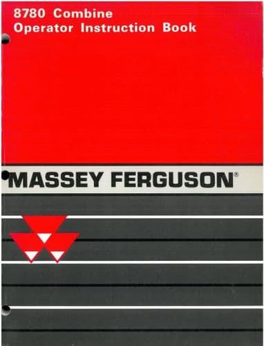 Massey Ferguson Combine MF8780 Operators Manual - MF 8780
