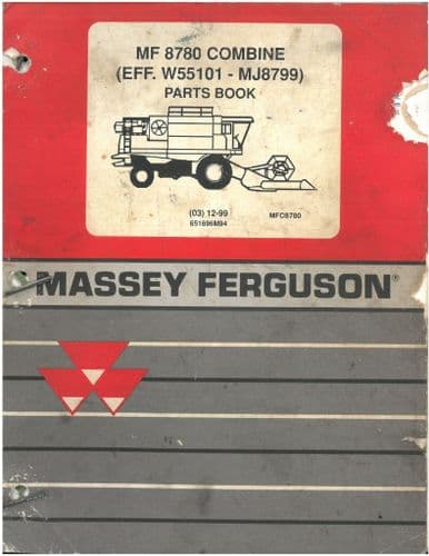 Massey Ferguson Combine MF8780 Parts Manual - MF 8780