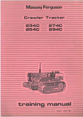Massey Ferguson Crawler Tractor 234C 254C 274C 294C & Landini 4830 5830 6830 7830 Training Manual