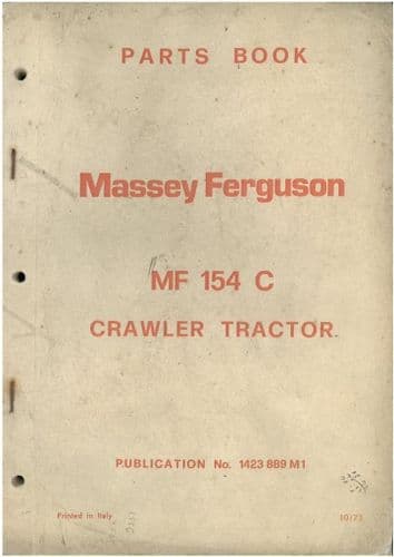Massey Ferguson Crawler Tractor MF154C Parts Manual - MF 154 C
