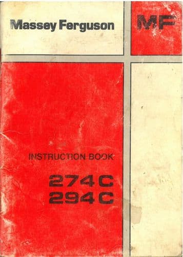 Massey Ferguson Crawler Tractor MF274C & MF294C Operators Manual - MF 274 294 C