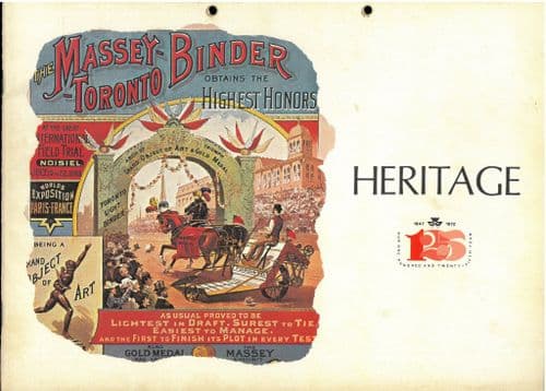 Massey Ferguson Heritage Brochure - 150 Years from 1847 to 1972 - History, Tractor, Combine, Plough,