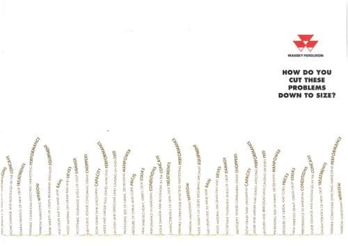Massey Ferguson ' How Do You Cut These Problems Down To Size' Brochure