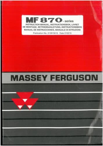 Massey Ferguson Loader MF870 MF872 MF873 MF874 MF875 MF876 Operators Manual ORIGINAL