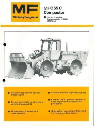MASSEY FERGUSON MF C55C, 55C COMPACTOR BROCHURE - BX104