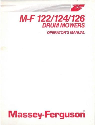 Massey Ferguson MF122 MF124 MF126 Mower Operators Manual - MF 122 124 126