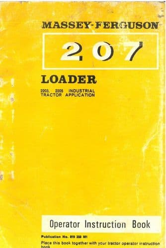 Massey Ferguson MF207 Loader Operators Manual - MF 207