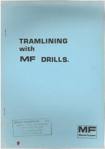 Massey Ferguson MF30 & MF130 Tramlining with MF Drills Manual - 30 & 130 - SW3