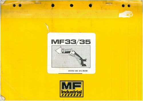 Massey Ferguson MF33 MF35 Parts Manual - MF 33 35