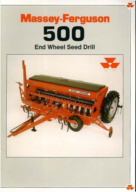 Massey Ferguson Mf500 End Wheel Seed Drill Brochure Mf 500 Massey Ferguson Mf500 End Wheel Seed Drill Brochure Mf 500