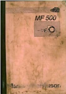 Massey Ferguson MF500 Seed Drill Operators Manual - MF 500