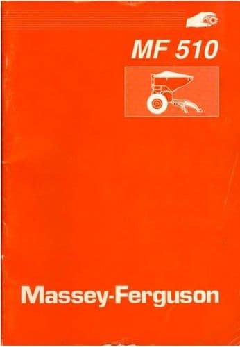 Massey Ferguson MF510 Seed Drill Parts Manual - MF 510