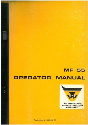 Massey Ferguson MF55 Wheel Loader Operators Manual - MF 55