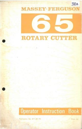 Massey Ferguson MF65 Rotary Cutter Operators Manual - MF 65