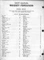 Massey Ferguson MF65 Tractor I&T  Workshop Service Manual