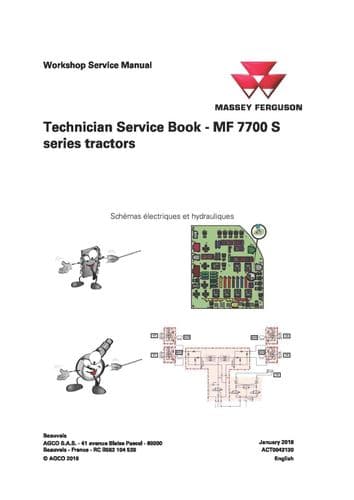 Massey Ferguson MF7700S Series MF7714S MF7715S MF7716S MF7718S Dyna4 & Dyna6 DynaVT Workshop Service
