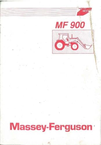 Massey Ferguson MF900 Series Loader MF905 MF915 MF925 Operators Manual - MF 905 915 925