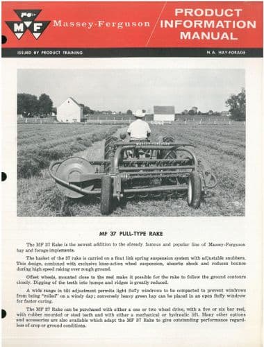 Massey Ferguson Pull Type Rake MF37 Product Information Brochure - MF 37