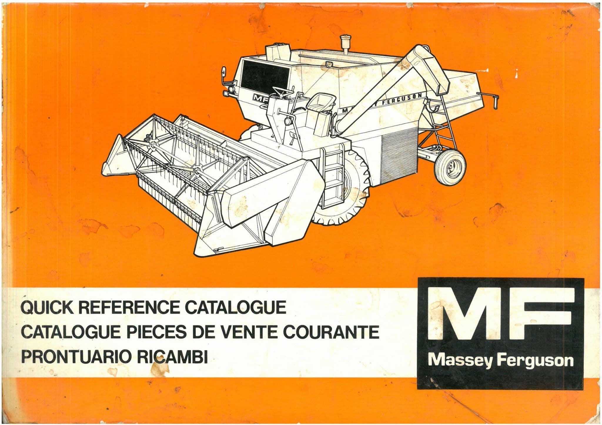 Massey Ferguson Quick Reference Catalogue Parts Manual - ORIGINAL
