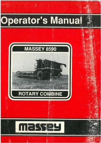 Massey Ferguson Rotary Combine 8590 Operators Manual - MF8590