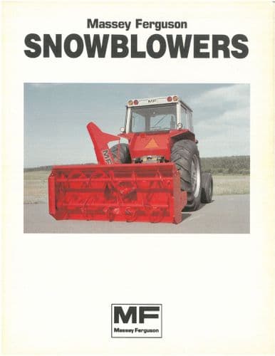 Massey Ferguson Snowblower MF751 MF763 MF773 MF784 MF796 MF808 Brochure