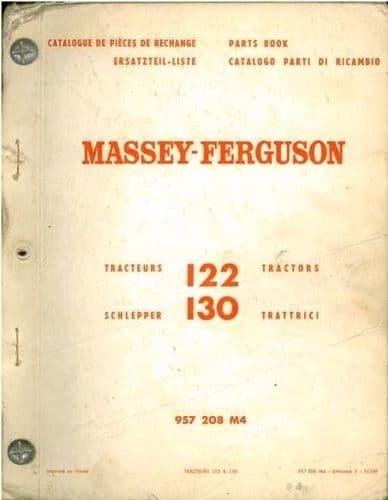 Massey Ferguson Tractor 122 & 130 Parts Manual - MF122 & MF130