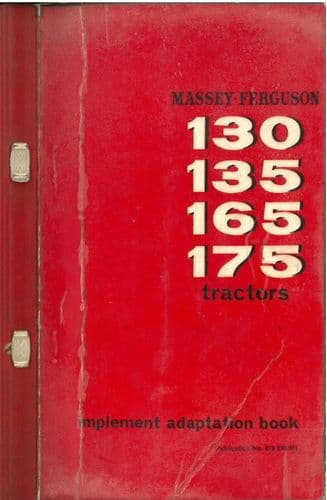 Massey Ferguson Tractor 130 135 165 175 Implement Adaptation Book Manual