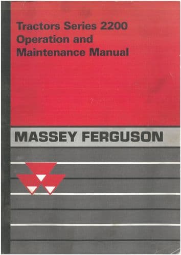 Massey Ferguson Tractor 2000 Series MF2210 MF2220 MF2230 Operators Manual