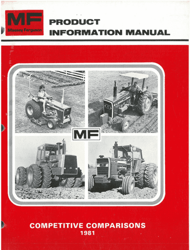 Massey Ferguson Tractor 205 210 230 275 2675 2745 4800 4880 Comparison Product Manual