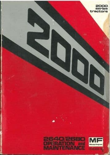 Massey Ferguson Tractor 2640 2680 Operators Manual - MF2640 MF2680