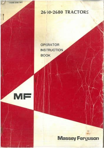 Massey Ferguson Tractor 2640 2680 Operators Manual