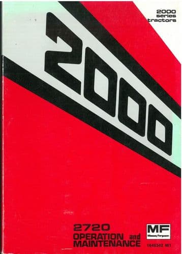 Massey Ferguson Tractor 2720 Operators Manual - MF2720 MF