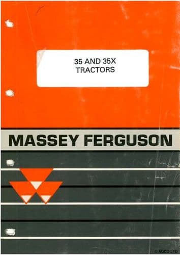 Massey Ferguson Tractor 35 & 35X Parts Manual - MF35 & MF35X