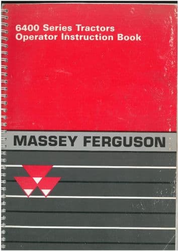 Massey Ferguson Tractor 6465 6475 6480 6485 6490 6495 Operators Manual - May 2003