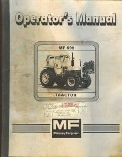 Massey Ferguson Tractor 699 Operators Manual