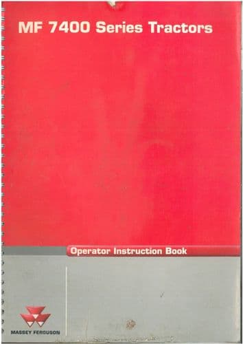 Massey Ferguson Tractor 7465 7475 7480 DYNA-VT Operators Manual