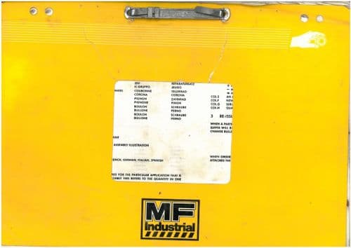 Massey Ferguson Tractor Backhoe Loader Digger Parts Manual - MF 30 E  MF30 30E
